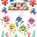 A4 tortaostya szett – Baby shark 2