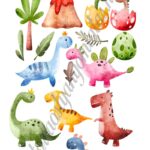 A4 tortaostya szett – Dinoszauruszok 1