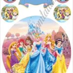 A4 tortaostya szett – Hercegnők 1