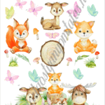 A4 tortaostya szett – Erdei állatok 1