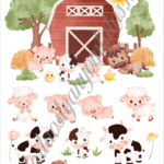 A4 tortaostya szett – Farm 1