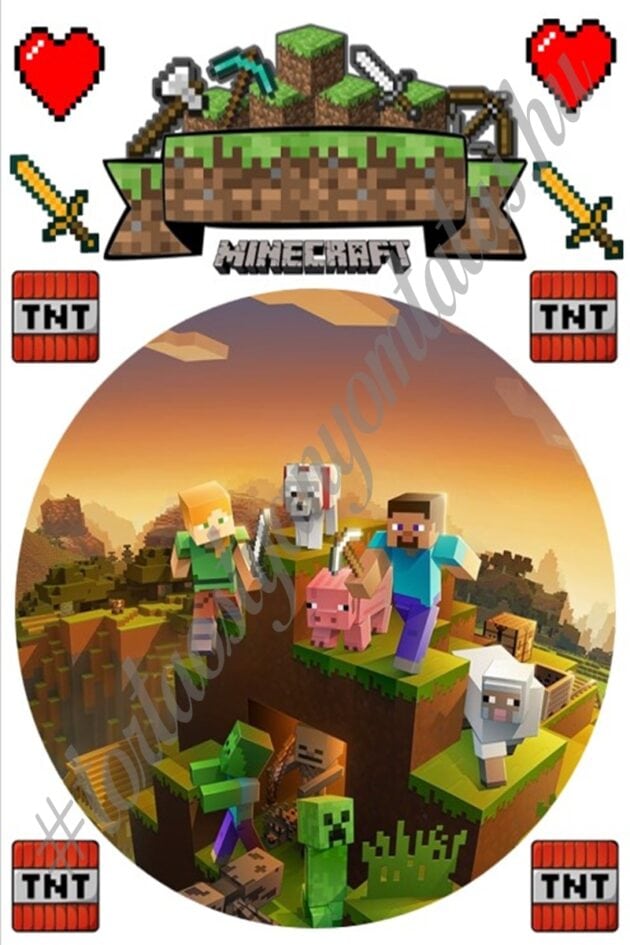 A4 tortaostya szett – Minecraft 5