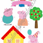 A4 tortaostya szett – Peppa malac 1