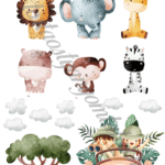 A4 tortaostya szett – Safari 1