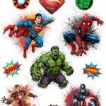 A4 tortaostya szett – Szuperhősök 1