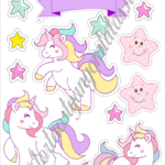 A4 tortaostya szett – Unikornis 2