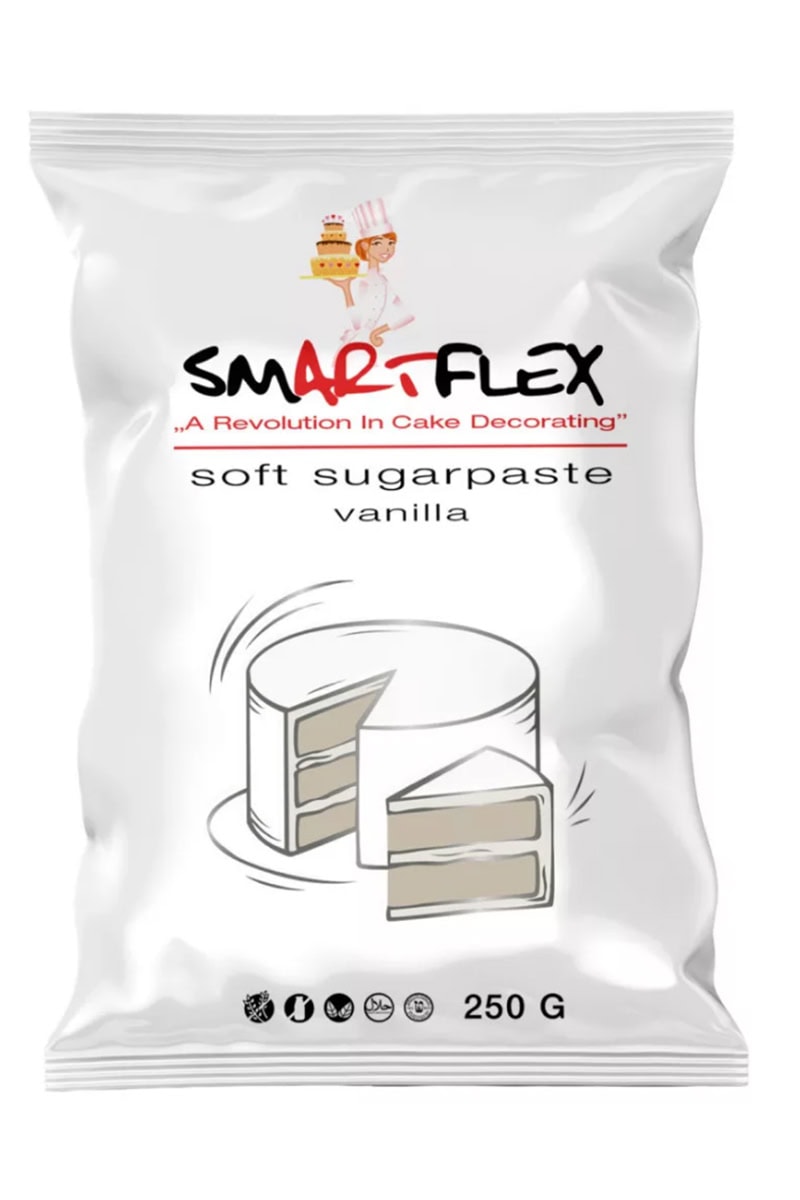 smartflex fehér Smartflex Soft Sugarpaste Fehér 250 gramm (vanília ízesítéssel) - Image 1