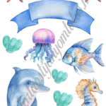 A4 tortaostya szett – Tenger 2