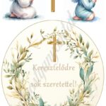 A4 tortaostya szett – Keresztelő 5