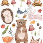 A4 tortaostya szett – Erdei állatok 2