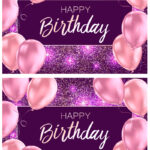 "Happy birthday" ehető üdvözlőkártya - Rózsaszín (6 darab)