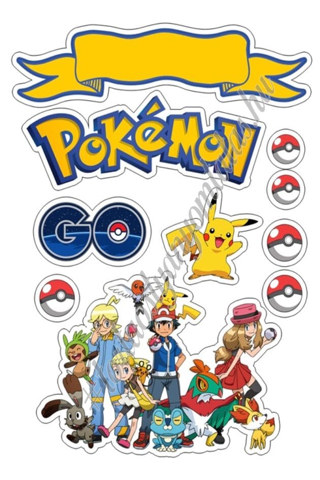 A4 tortaostya szett – Pokémon 3