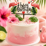 Happy birthday tortabeszúró - Flamingó