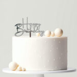 Happy birthday műanyag tortabeszúró (ezüst)