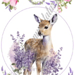 A4 tortaostya szett – Levendula és őz 1