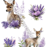 A4 tortaostya szett – Levendula és őz 2