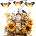 A4 tortaostya szett – Napraforgó 2