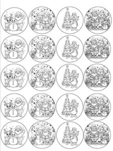 Karácsonyi színező fondantlap - Image 2