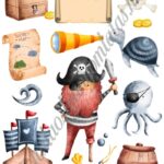 A4 tortaostya szett – Kalóz 1