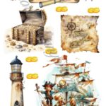 A4 tortaostya szett – Kalóz 2