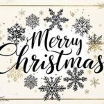 "Merry Christmas" ehető üdvözlőkártya - (6 darab, kétféle minta)