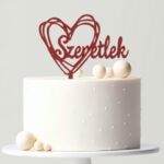 Szeretlek feliratú műanyag tortabeszúró