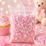 Cake Masters dekor cukorgyöngy - Babaváró pink