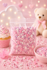 Cake Masters dekor cukorgyöngy - Babaváró pink