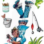 A4 tortaostya szett – Horgász 3