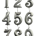 Számgyertya- ezüst