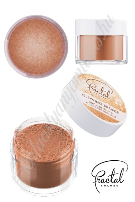 Fractal Ételdekorációs selyempor -Izzó bronz