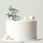 Happy birthday műanyag tortabeszúró- Ezüst