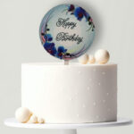 Nyomtatott fa tortabeszúró- Lila orchidea