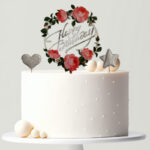 Happy Birthday  tortabeszúró szett - Rózsás (ezüst)