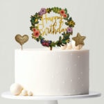 Happy Birthday tortabeszúró szett - Pillangós