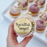Akril cupcake korong - Szeretlek, anya!