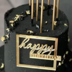 Happy birthday akril topper-arany