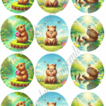 Cupcake korongok - Capybara