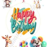 A4 tortaostya szett – Happy birthday gyerek