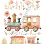 A4 tortaostya szett – Vonatok