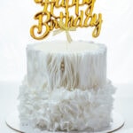 Happy birthday tortadekoráció -Arany