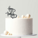 Happy birthday műanyag tortabeszúró- Fekete