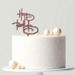 Happy birthday műanyag tortabeszúró- Rose gold