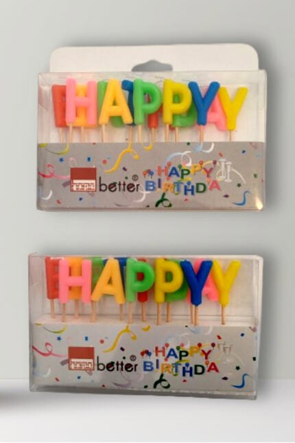 "Happy birthday" gyertya
