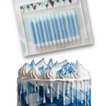 Tortagyertya szett girlanddal- kék