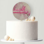 UV nyomtatott akril tortabeszúró - Pillangós