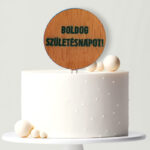 UV nyomtatott akril tortabeszúró - Fa