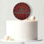 UV nyomtatott akril tortabeszúró - Pókháló