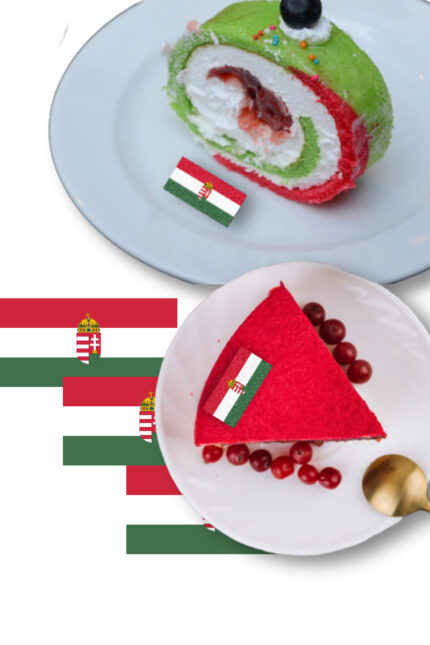 Ehető üdvözlőkártya - Magyar nemzeti zászló