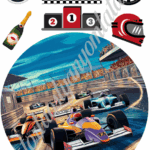 A4 tortaostya szett – Autóverseny